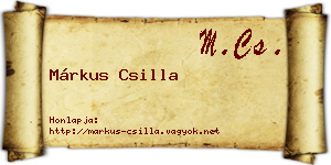 Márkus Csilla névjegykártya