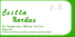 csilla markus business card