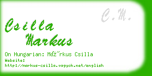 csilla markus business card
